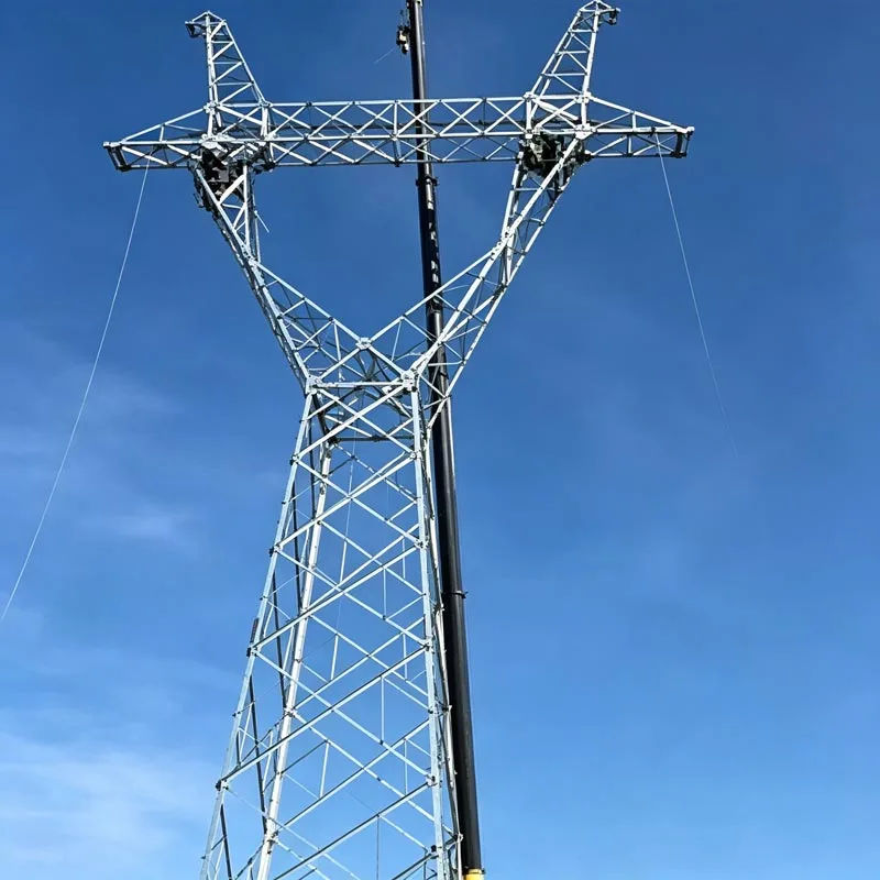 Galvanizli Açılı Çelik Enerji Nakil Kulesi