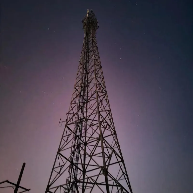 Galvanizli Açılı Çelik Telekom Kulesi
